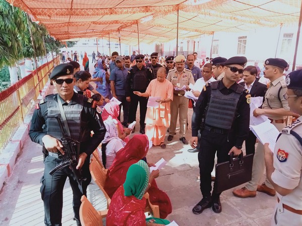    Chief Minister Yogi Adityanath hearing public grievances during Janata Darshan in Gorakhpur (Photo/ANI)