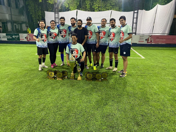 'Justice Legue' by Senior advocate Ramesh Gupta won the Futsal Tournament for the third time in a row. (Photo/ANI)