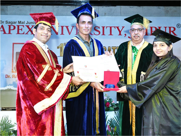 Actor Sonu Sood Receives Honoris Causa at Apex University Jaipur Rajasthan