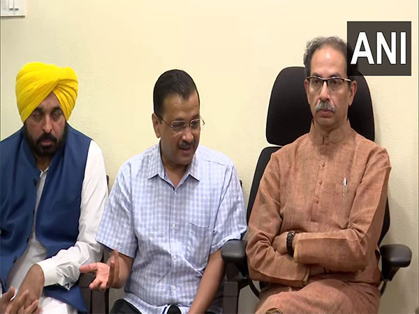 From Left to Right: Punjab Chief Minsiter Bhagwant Mann, Delhi Chief Minister Arvind Kejriwal and Former Maharastra Chief Minister Uddhav Thackeray (Photo/ANI)