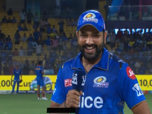 Rohit Sharma at the toss (Image: Twitter/ IPL) 