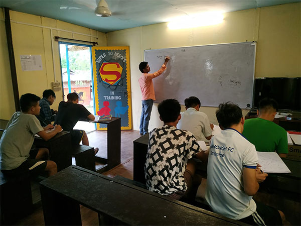 Youths get together to prepare for NEET 2023 exam in Manipur (Photo/ANI)