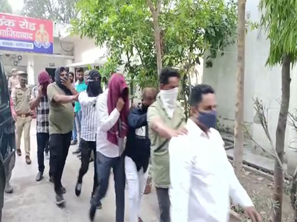 60 women, 31 men were detained during raids at 8 spa centres in Ghaziabad (Photo/ANI)