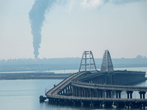 Fuel depot ablaze near key Crimea bridge in Russia. (Photo Credit - Reuters)