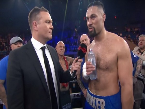 Joseph Parker during his post-fight interview (Image: Fox Sports Australia)