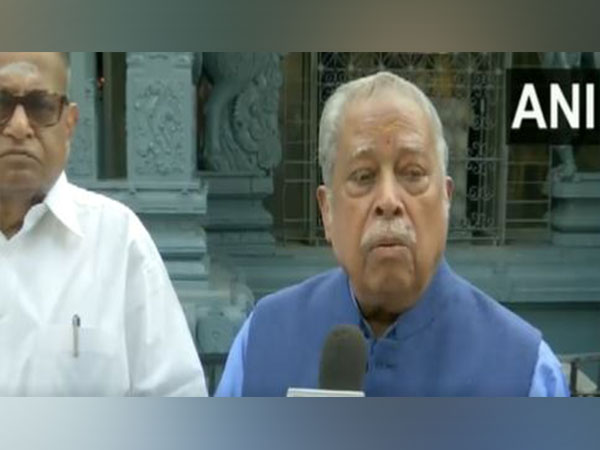 President of Uttara Swamimalai Mandir, V Balasubramanian (Photo/ANI)