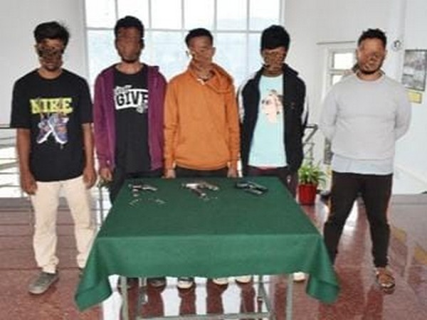 Five KCP (PWG) cadres surrender before security forces in Manipur. (Photo/Twitter/Spearcorps)