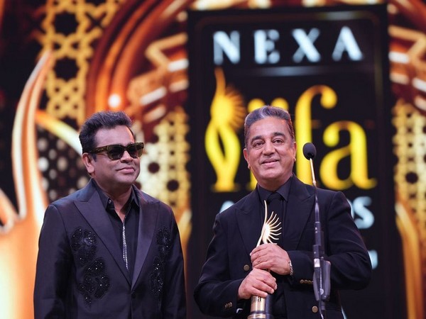 Veteran actor Kamal Haasan and composer AR Rahman (Image source: IIFA2023)