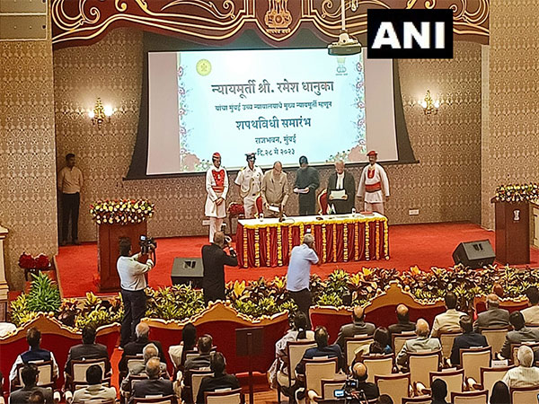 Justice Ramesh D Dhanuka sworn as the Chief Justice of the Bombay High Court(Photo/ANI)