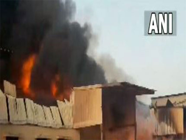 Fire breaks out at a plastic factory in Gujarat's Kheda (Photo/ANI)