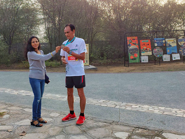 Winner of 10.5 km category Vishan Kalra (Image: Badshahpur Forest Corridor Green Run/Walk 2023)