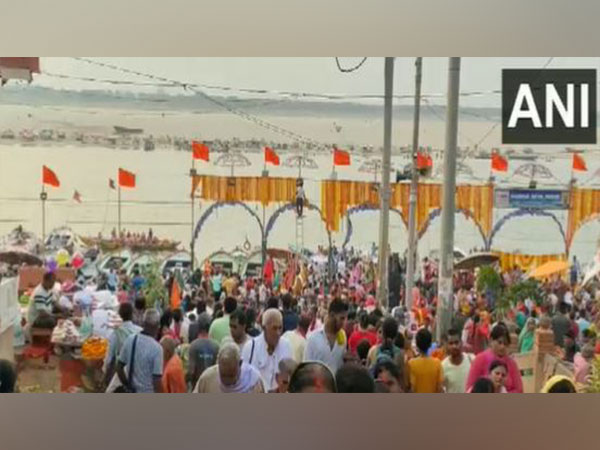 Visuals from Ganga ghat in Varanasi (Photo/ANI)