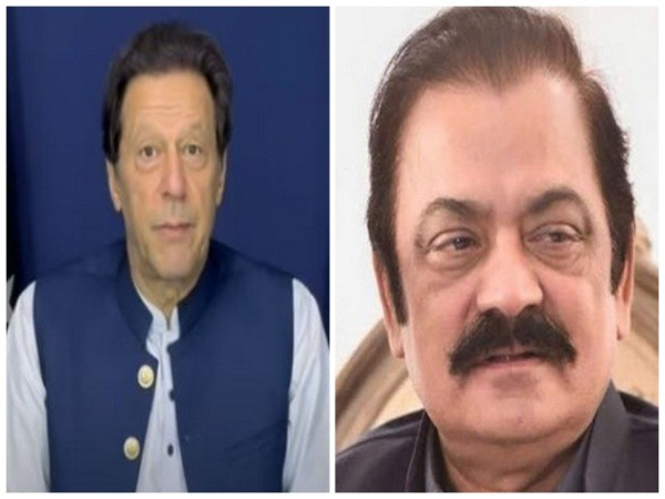 Pakistan Tehreek-e-Insaf (PTI) chief Imran Khan and Pakistan Interior Minister Rana Sanaullah. (File Photo/ANI)