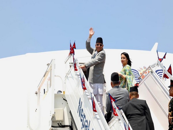 Nepal PM Pushpa Kamal Dahal 'Prachanda' emplanes for official visit to India. (Photo Credit: Nepal PM Secretariat)