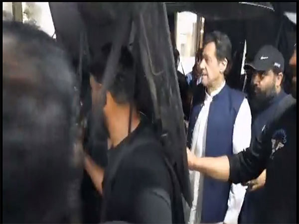 PTI chief Imran Khan on Wednesday reached Islamabad High Court amid high security. (Photo Credit - PTI Twitter handle)
