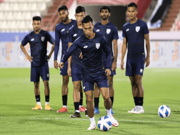 Amarjit Singh Kiyam (centre). (Photo- AIFF Media)