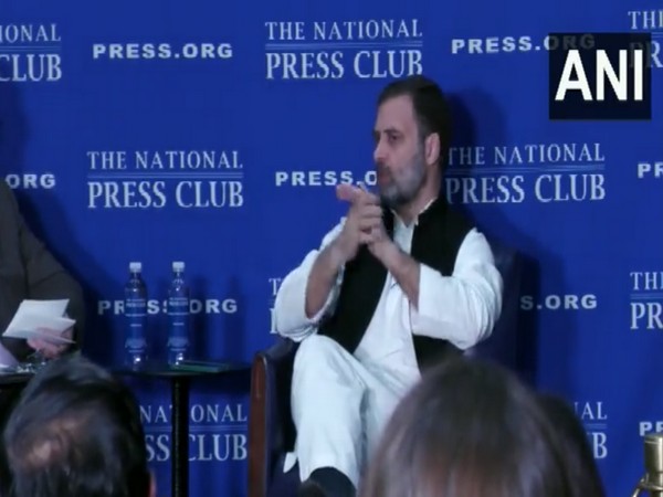 Congress leader Rahul Gandhi at National Press Club, Washington DC. (Photo/ANI)