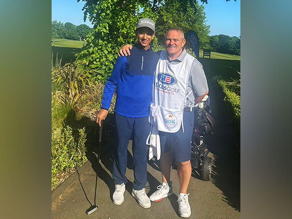 Golfer Harjai Milkha Singh with his caddie (Image: US Kids Golf European Championship)