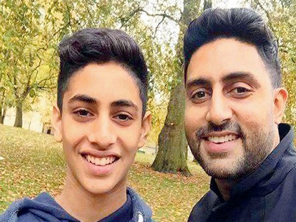 Abhishek Bachchan and his nephew Agastya (Image source: Instagram)
