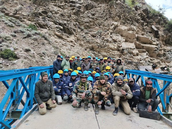 BRO personnel reconstruct Bailey Bridge (Photo/ANI)