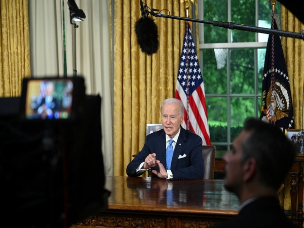 US President Biden delivers a speech from Oval Office in White House. (Photo Credit: Reuters)