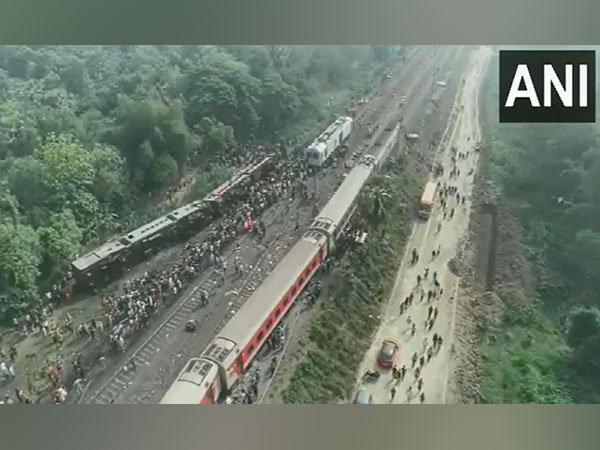 | Aerial visuals from ANI's drone from Odisha train accident spot (Photo/ANI)