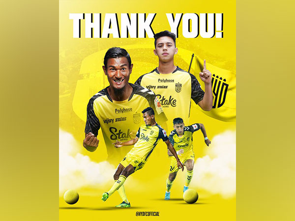 Halicharan Narzary and Rohit Danu (Image: Twitter/ Hyderabad FC) 