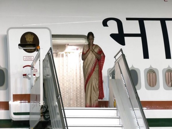 President Droupadi Murmu departs for her maiden state visit after she assumed office in July 2022. (Photo/ANI)