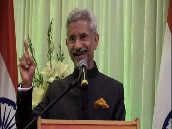 EAM S Jaishankar addressing the Indian diaspora in Cape Town. (Photo/ANI)