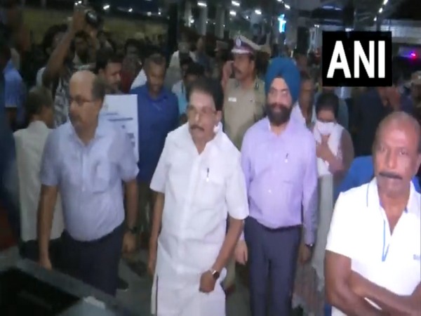 Tamil Nadu Health and Family Welfare Minister Ma Subranian arrive at Chennai Railway Station. (Photo/ANI)