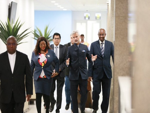 External Affairs Minister S Jaishankar arrives in Namibia. (Photo: Twitter//@DrSJaishankar)