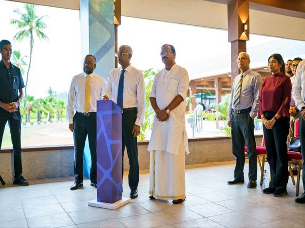 MOS Muraleedharan attends ground-breaking ceremony of Gan International Airport developmement project. (Photo/Twitter: @MOS_MEA)