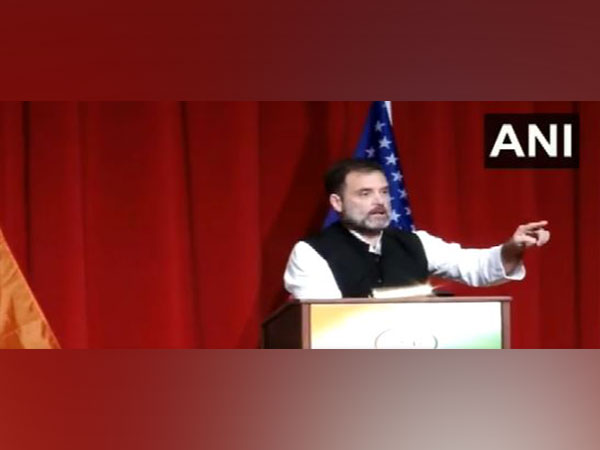 Rahul addresses the Indian diaspora in New York. (Photo/ANI)
