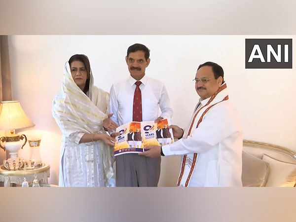 BJP national president JP Nadda and former Army chief Dalbir Singh Suhag (Photo/ANI)