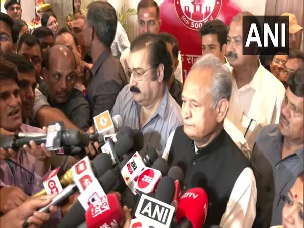Rajasthan Chief Minister Ashok Gehlot addressing the media