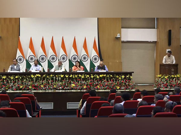 External Affairs External Affairs (in the middle) during press conference on nine years of Modi government. (Photo/ANI)