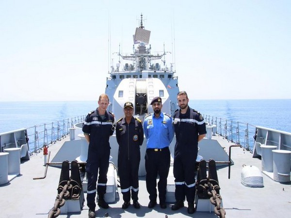 First edition of India-France-UAE trilateral maritime exercise. (Photo: ANI//Indian Navy)