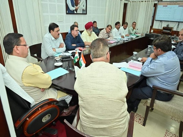 Uttarakhand CM Dhami at meeting (Pic credit/Pushkar Singh Dhami twitter)