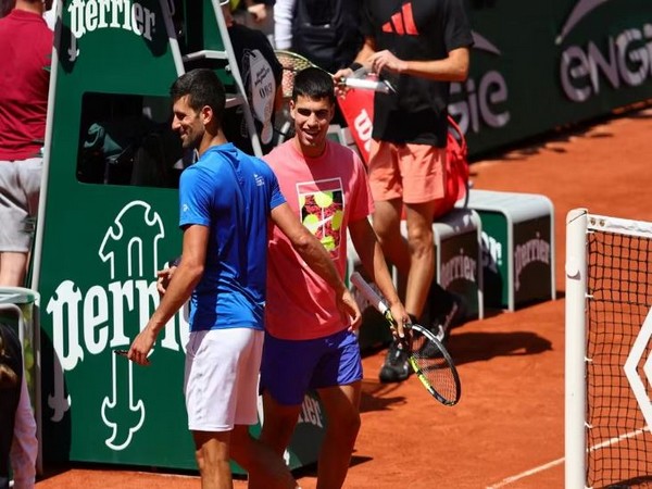 Novak Djokovic and Carlos Alcaraz (Twitter: Photo/rolandgarros)
