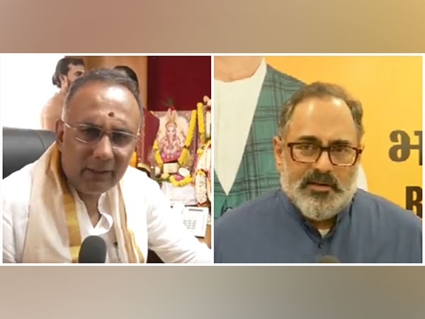Karnataka Minister Dinesh Gundu Rao and Union MoS Rajeev Chandrashekhar (Photo/ANI)