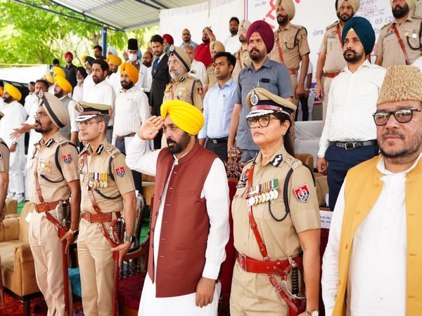Punjab CM Bhagwant Mann participating in passing out parade at Sangrur (Photo/twitter handle @BhagwantMann)