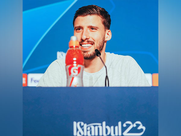 Ruben Dias during the pre-match press conference (Twitter: Photo/ManCity)