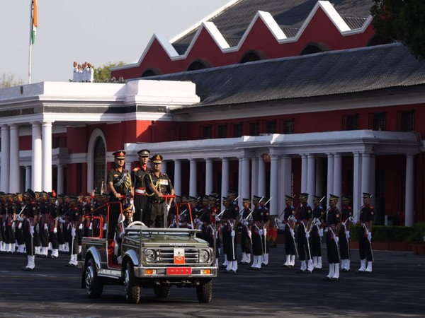Army Chief Gen Manoj Pande reviews IMA's passing out parade in Dehradun. (Photo/ANI)