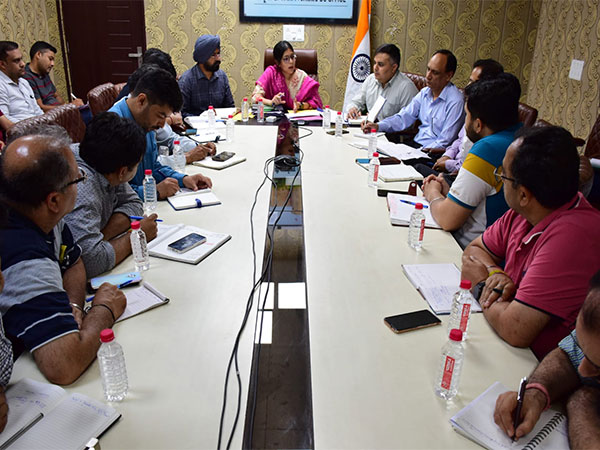 Jammu Deputy Commissioner Avny Lavasa convenes meeting to review arrangements for smooth conduct of Amarnath Yatra. (ANI)