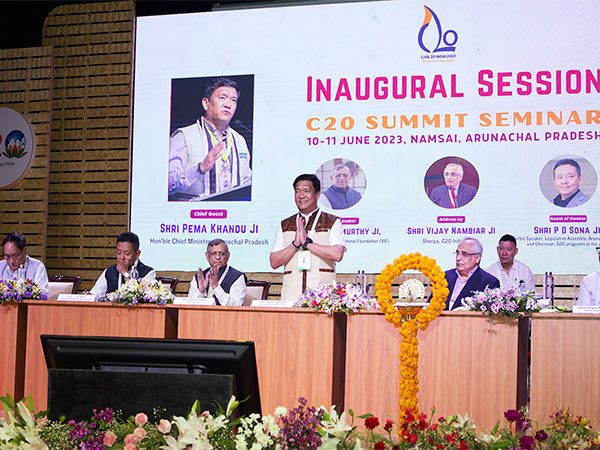 Pema Khandu at the inaugural session of C20 Summit in Namsai (Photo/ANI)