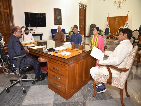 West Bengal BJP president Sukanta Majumdar with Governor CV Ananda Bose (Photo/ANI)