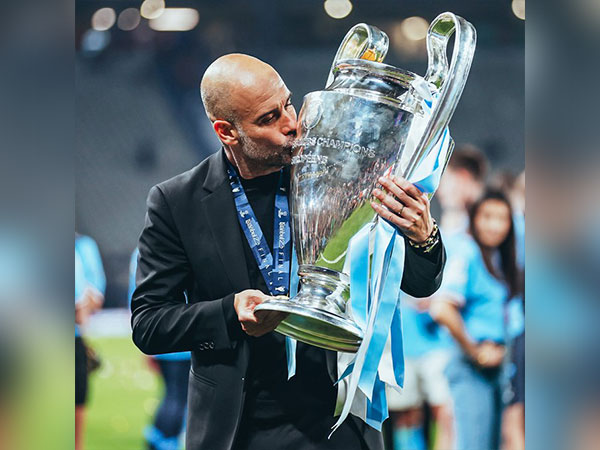 Pep Guardiola with UEFA Champions League Trophy(Photo: Twitter/ Manchester City)