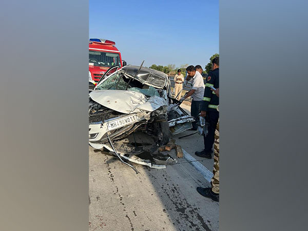 Two people killed in road accident in Maharashtra's Jalna on Sunday(Photo/ANI)