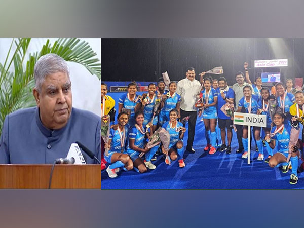 Vice President Jagdeep Dhankhar and Team India (Photo: ANI/ Vice President of India-Twitter)