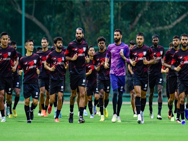 India senior men's team in practice session (Photo: AIFF Media)